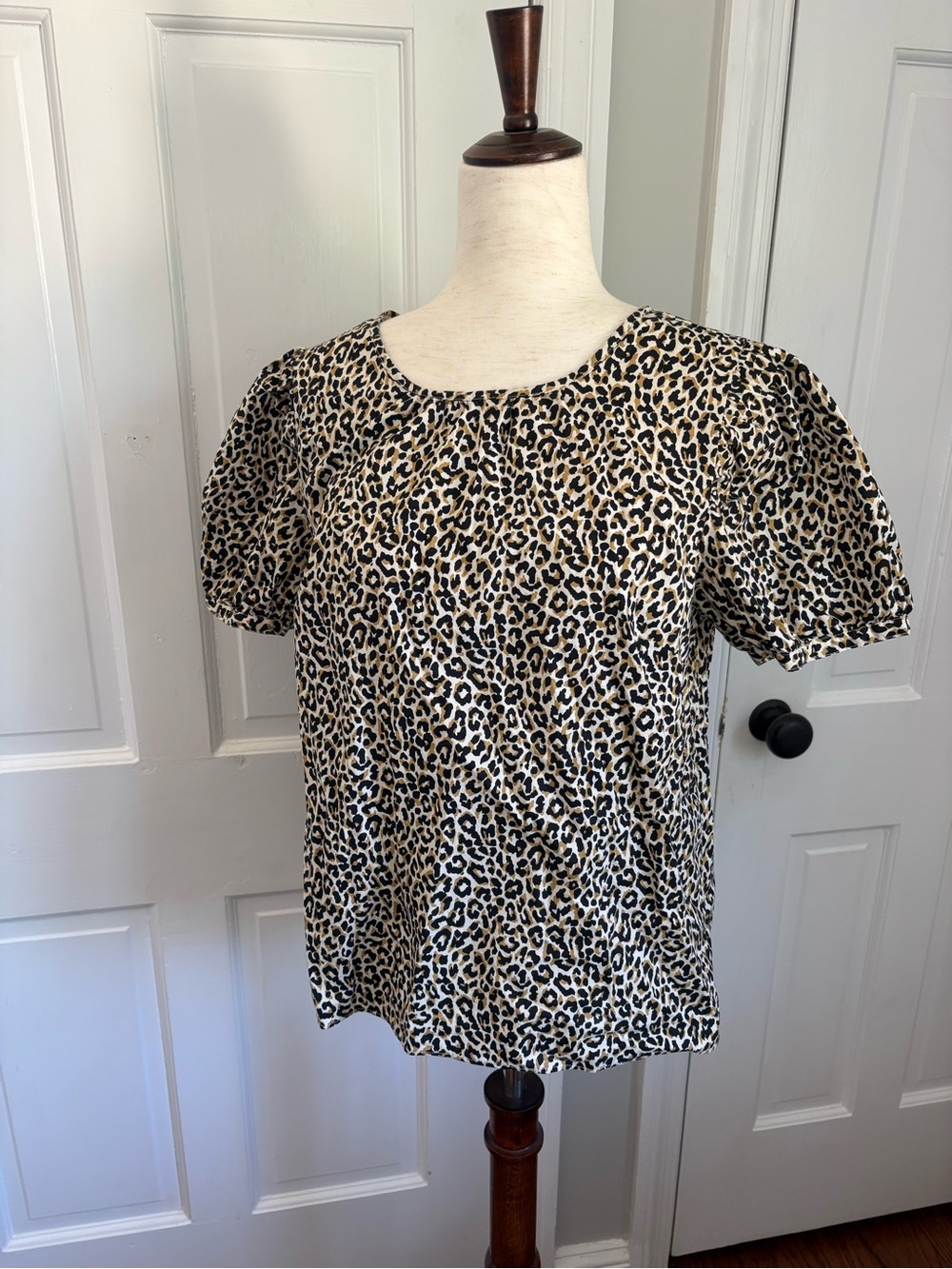 J Crew cotton puff sleeve top
